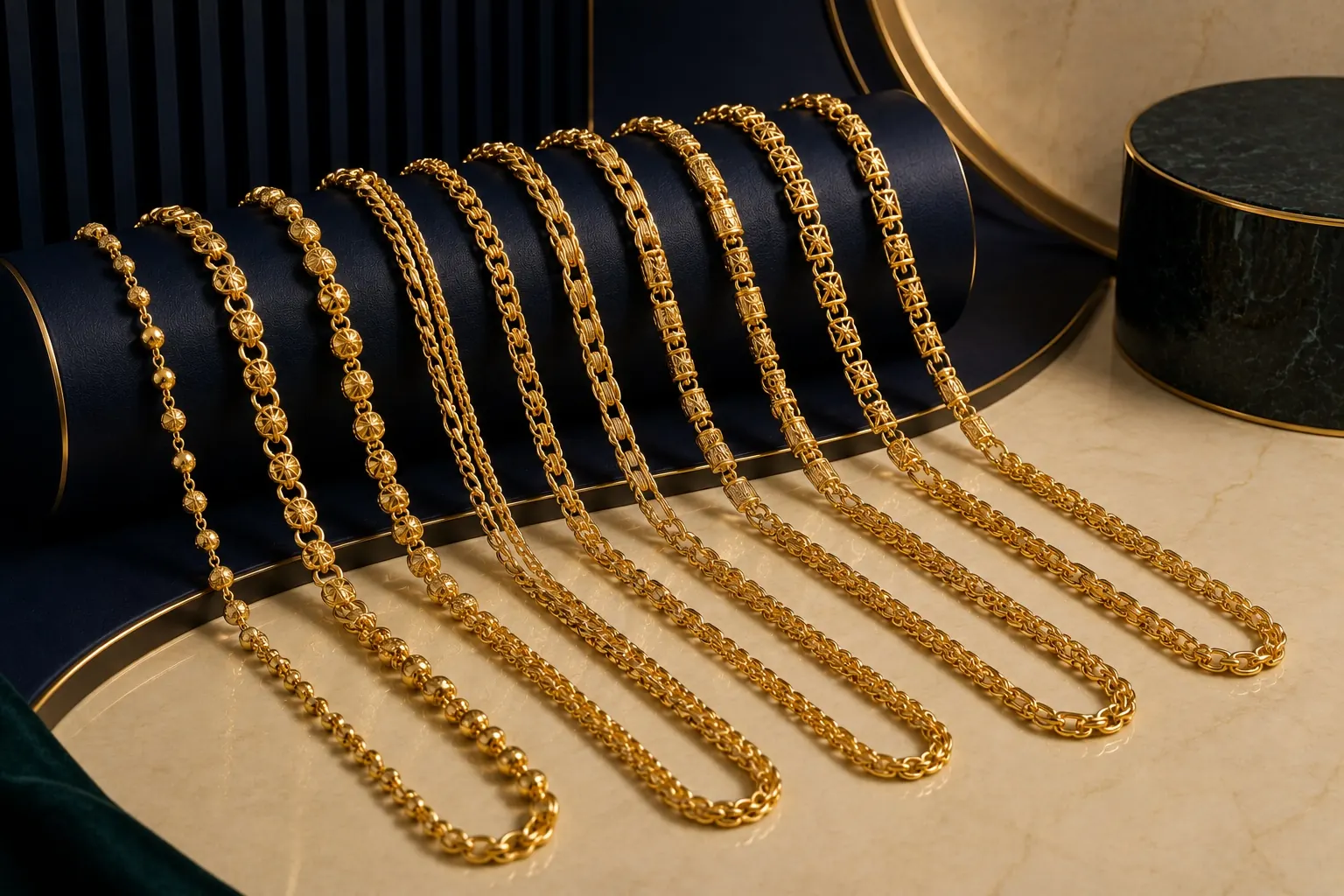 Traditional gold chains