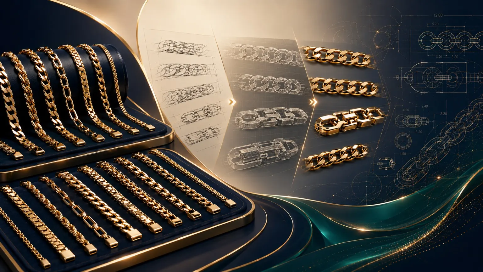 Gold chain custom manufacturing design process