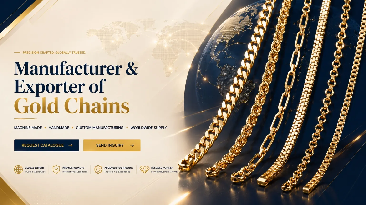 Gold chain export and wholesale international markets